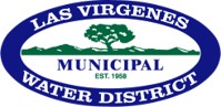 Las Virgenes Municipal Water District Logo with a graphic of a mountainous range and large tree in all green